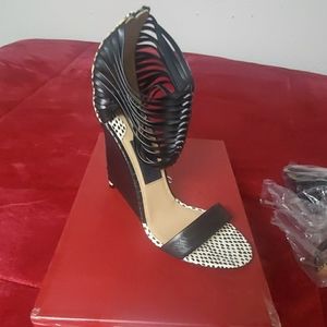Salvatore Ferragamo "Pulcket" Heel Leather / Snake